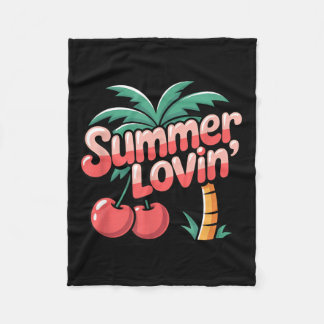 Summer Lovin Tropical Beach Paradise Fleece Blanket