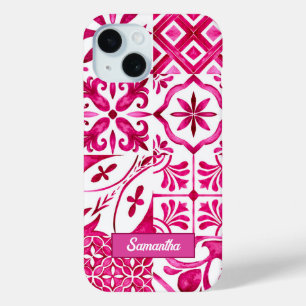 Summer majolica red Sicilian Mediterranean iPhone 15 Case