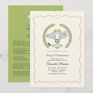 Summer Margs & Matrimony Bachelorette Weekend Invitation