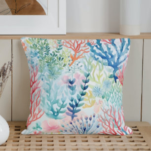 Summer Marine Coral Reef Cushion