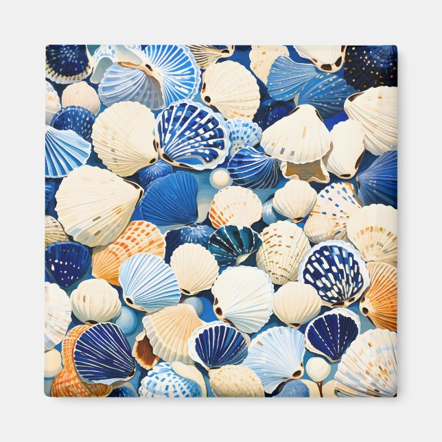 Summer Marine Seashells  Magnet (Front)