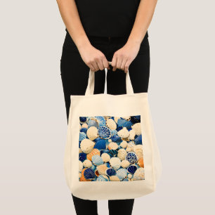 Summer Marine Seashells Tote Bag