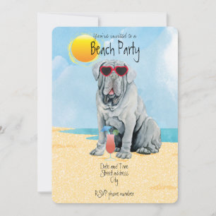 Summer Mastino Beach Party Invitation