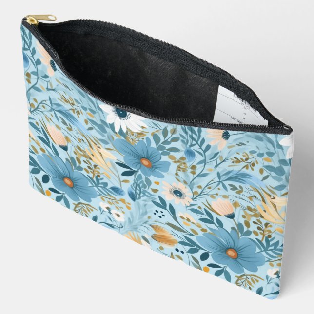 Summer Meadow Design Accessory Pouch (Open)