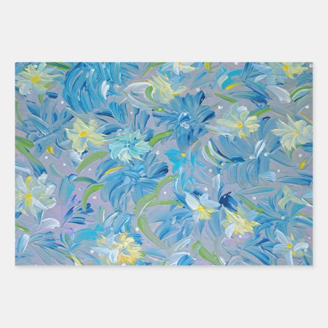 Summer Meadow Floral Wrapping Paper (Front)
