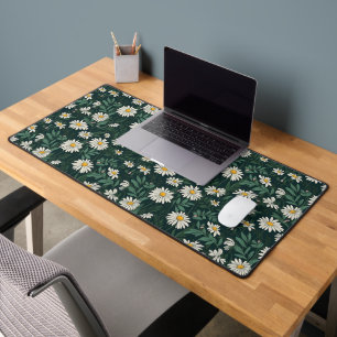 Summer Meadow of White Daisy Desk Mat