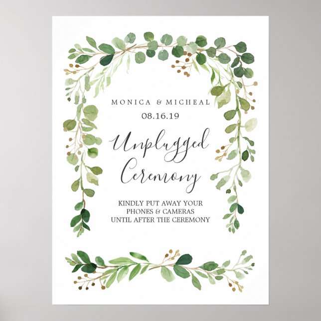 Summer Meadow | Unplugged Wedding Ceremony Sign (Front)