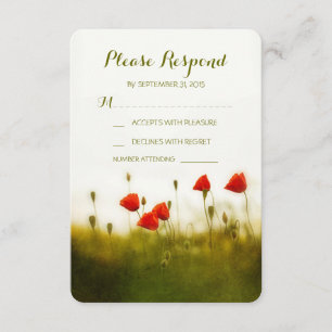 Summer meadow wedding rsvp cards