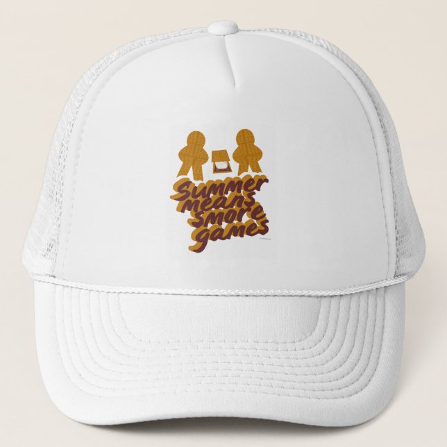 Summer Means Smore Games Epic Boardgamer Fun Trucker Hat (Front)