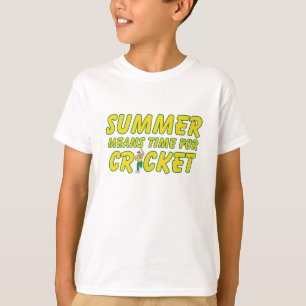 Summer Means Time for Cricket Yellow and Green T-Shirt