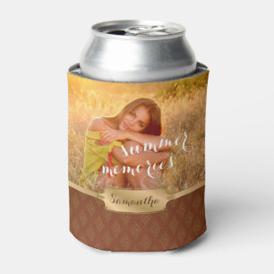 Summer Memories Custom Photo and Calligraphy Can Cooler