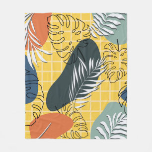 Summer memphis seamless pattern,abstract shapes an fleece blanket