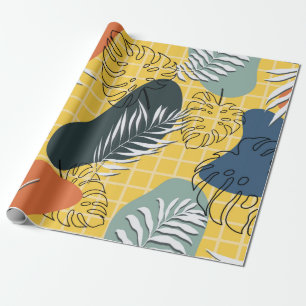 Summer memphis seamless pattern,abstract shapes an wrapping paper
