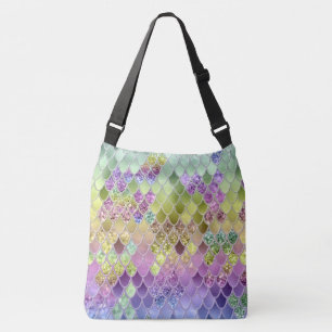 Summer Mermaid Glitter Scales #6 (Faux Glitter)  Crossbody Bag