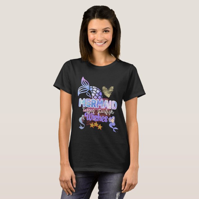 Summer Mermaid Waterfall T-Shirt (Front Full)