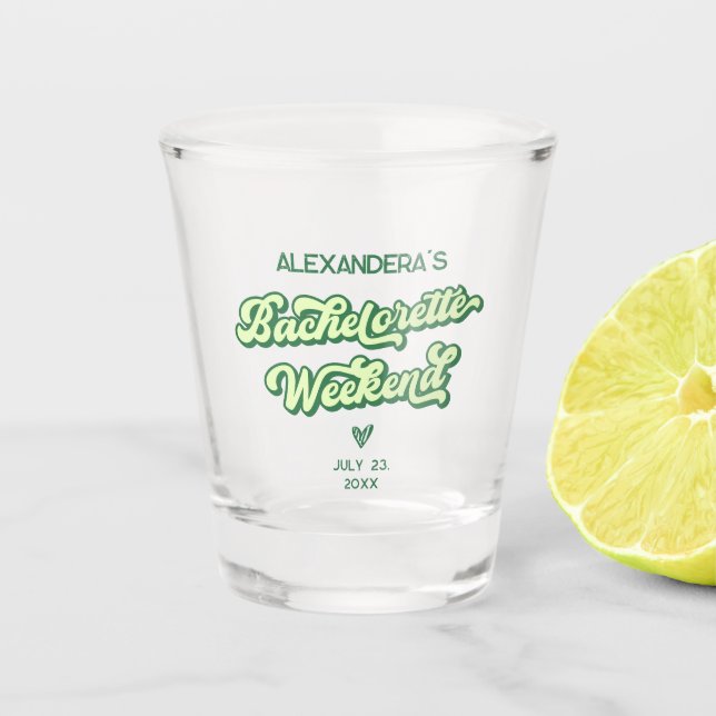 Summer Mexico Tequila bachelorette  Shot Glass (Front)