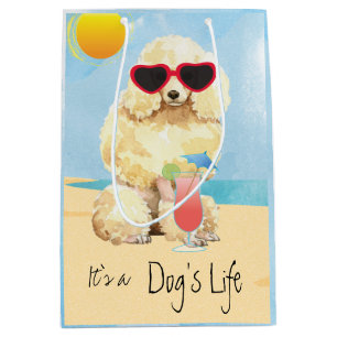 Summer Miniature Poodle Medium Gift Bag
