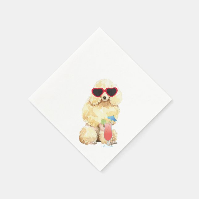 Summer Miniature Poodle Napkin (Corner)