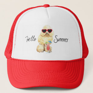 Summer Miniature Poodle Trucker Hat