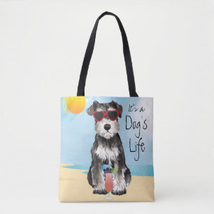 Summer Miniature Schnauzer Tote Bag