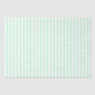 Summer Mint Pale Green Mint & White Stripe Tissue Paper