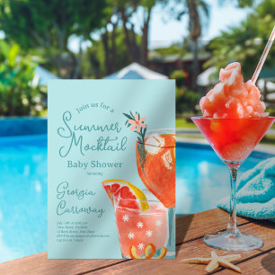 Summer Mocktails Baby Shower Invitation