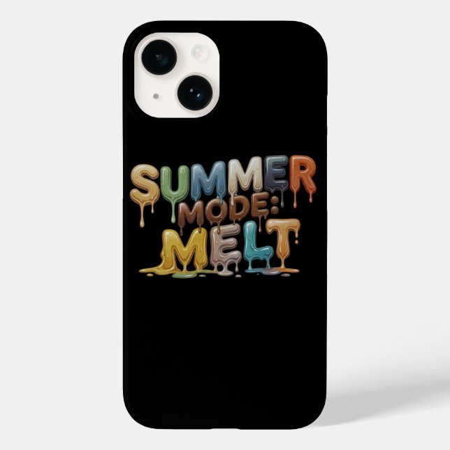 Summer Mode: Melt – Funny Melting Text Case-Mate iPhone Case (Back)