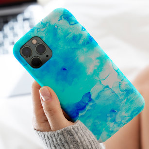 Summer modern blue sea hand painted watercolor iPhone 12 mini case