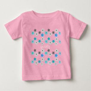   Summer Modern Floral  Baby Girl T-Shirt