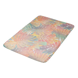 Summer Monstera Palm Jungle 1 Bath Mat