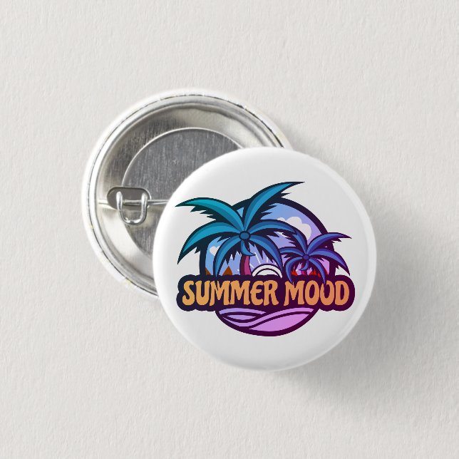 Summer Mood 3 Cm Round Badge (Front & Back)