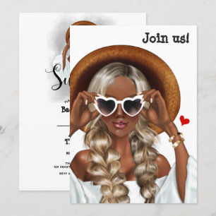 Summer Mood Blonde Bachelorette Invitation