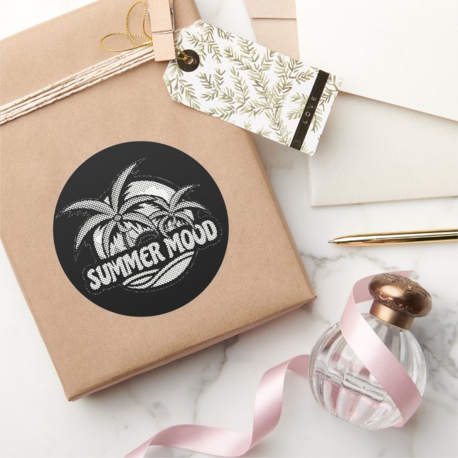 Summer Mood Classic Round Sticker (Gifting)