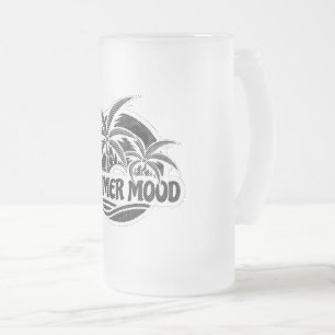 Summer Mood Frosted Glass Beer Mug
