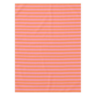 Summer Mood Orange Pink Lines Tablecloth