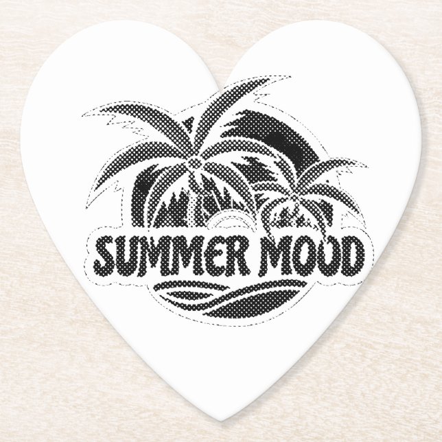 Summer Mood Paper Coaster (Front)