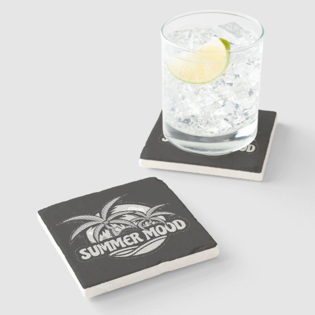 Summer Mood Stone Coaster (Side)