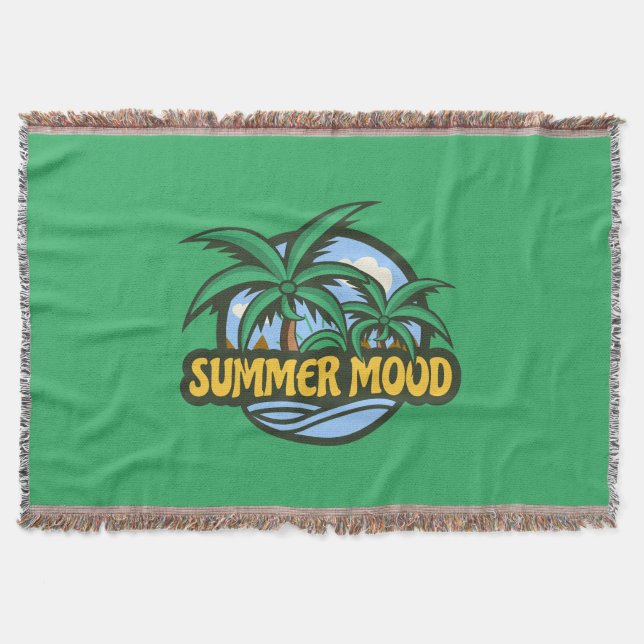 Summer Mood Throw Blanket (Front)