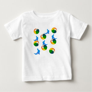 Summer Mood Toddler Ruffle Tee, White Baby T-Shirt