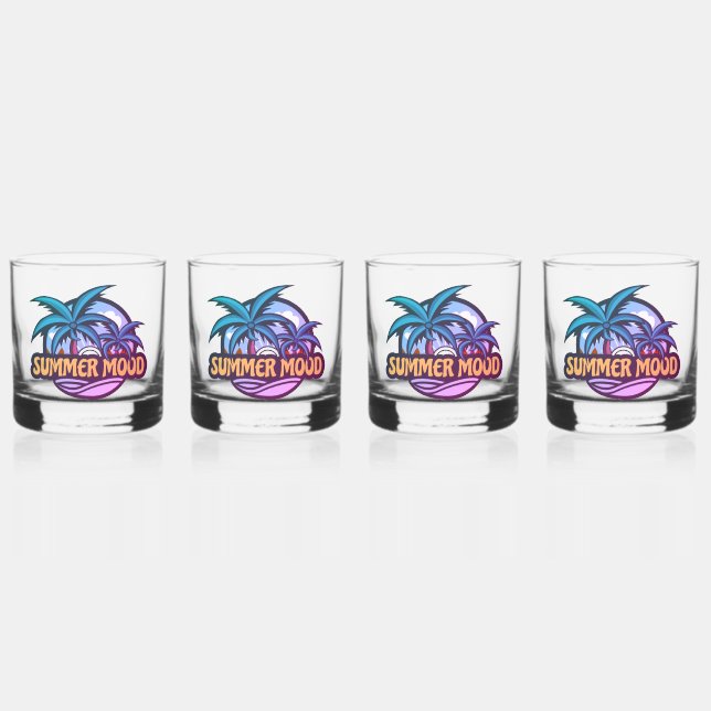 Summer Mood Whiskey Glass (Left)