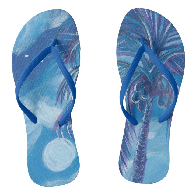 Summer Moon Slippers Flip Flops (Footbed)