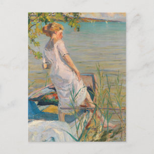 Summer Morning on Lake Starnberg   Edward Cucuel Postcard