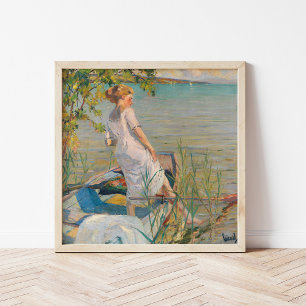 Summer Morning on Lake Starnberg Edward Cucuel Poster