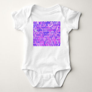 Summer Mosaic: Watercolor Cube Fusion Baby Bodysuit