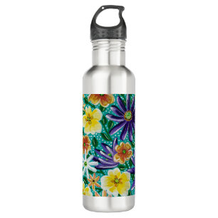 Summer Mountain Fields  Glass 710 Ml Water Bottle