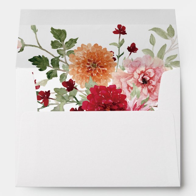 Summer Multi Colour Floral Envelope (Back (Bottom))