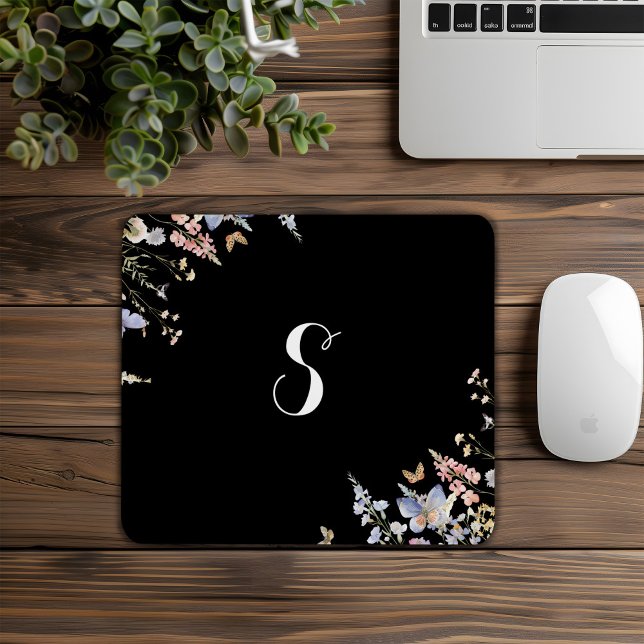  Summer Multicolor Wildflower Monogram Simple Mouse Mat (Creator Uploaded)