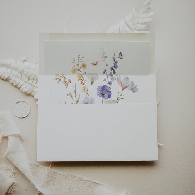 Summer Multicolor Wildflower Wedding Invitation Envelope (Creator Uploaded)