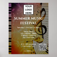 Summer Music Festival QR Code and Logo