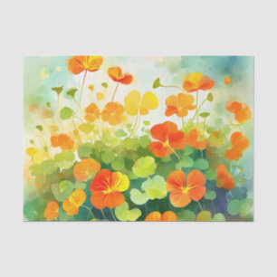 Summer Nasturtium Floral Tissue Paper